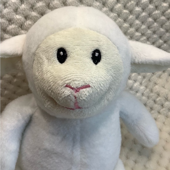Creature Comforts Plush Lamb Stuffed Animal Embroidered Eyes Toy - Picture 3 of 13